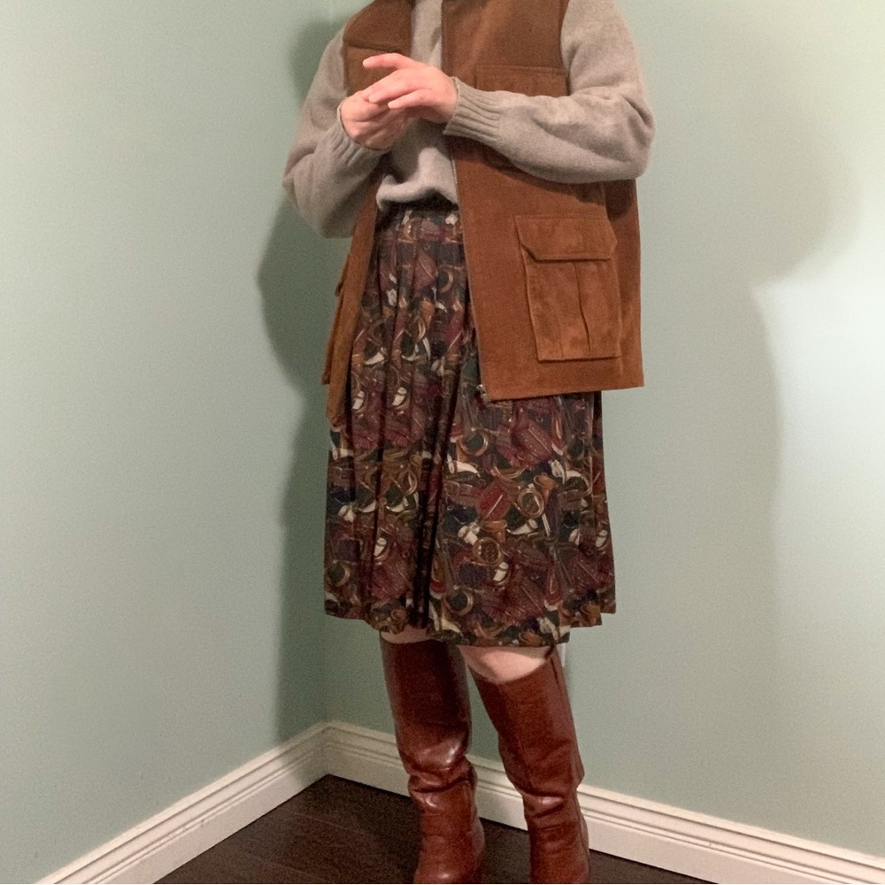 ✨FINAL PRICE✨ JONES NEW YORK equestrian print pleated skirt